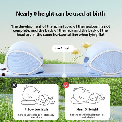 Baby Head Shaping Pillow 0-1 Year | Xiaomi Buckwheat Filling | Deformational Head Correction for Newborns | Breathable Anti-Rollover Infant Sleep Positioner