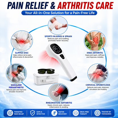 Cold Laser Therapy Device for Pain Relief | Includes Free Safety Glasses