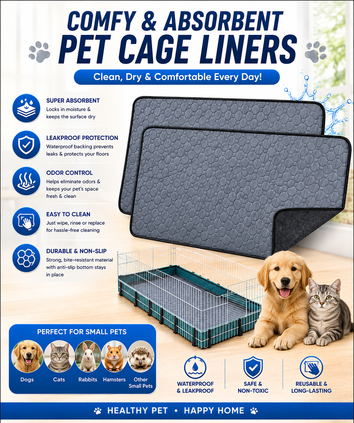 Washable Dog & Cat Pee Pad