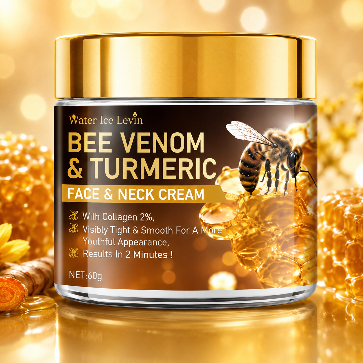 Bee Venom Instant Facial Lifting Cream – Firm, Tighten & Smooth Loose Skin | Hyaluronic Acid Anti-Aging Moisturiser for All Skin Types