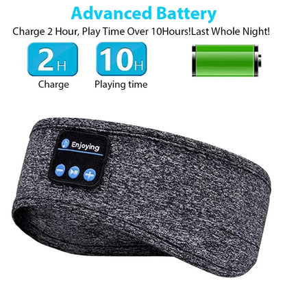 Wireless Eye Mask — Block Noise, Play Music, Sleep Deeper | Bluetooth Sports Headband for Travel & Rest