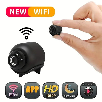 Smart Wireless Mini Spy Camera | HD 1080P Live Streaming | Motion Detection, Night Vision & Loop Recording | Portable Hidden Security Cam for Home & Travel