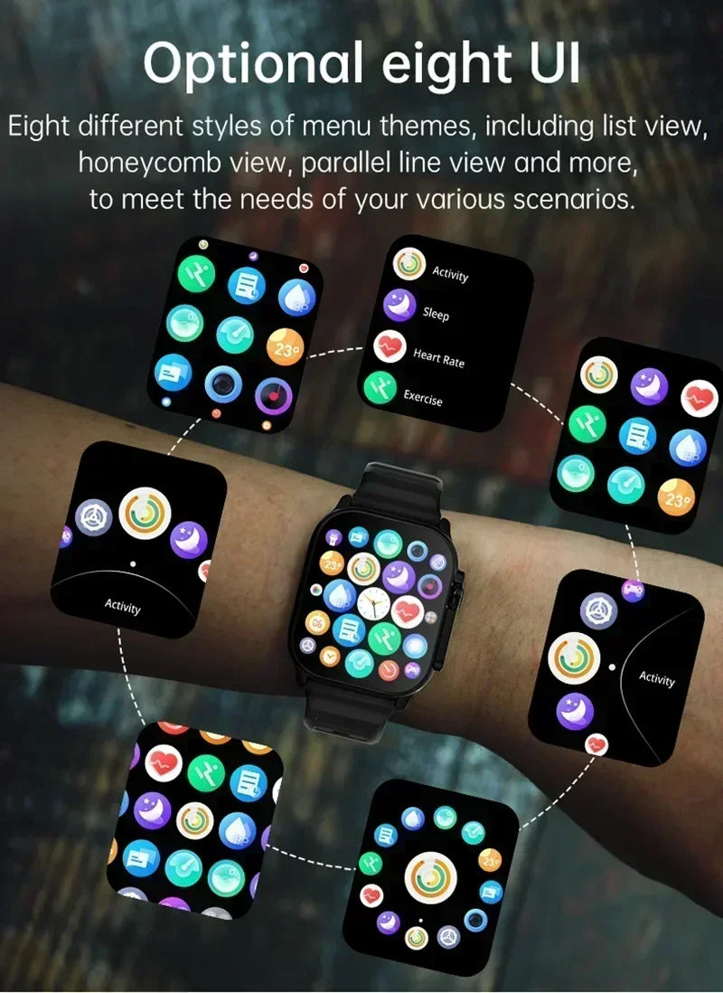 Ultra Gen 2 Smart Watch | Bluetooth Calling & AI Health Tracking | Large HD Display | Sleep Monitor, Heart Rate & Blood Oxygen | Compatible with Android & iOS