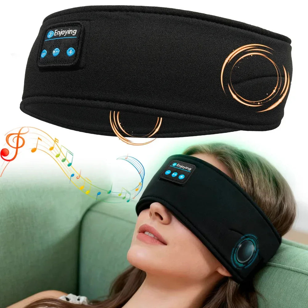 Wireless Eye Mask — Block Noise, Play Music, Sleep Deeper | Bluetooth Sports Headband for Travel & Rest