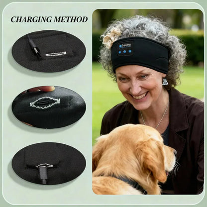 Wireless Eye Mask — Block Noise, Play Music, Sleep Deeper | Bluetooth Sports Headband for Travel & Rest