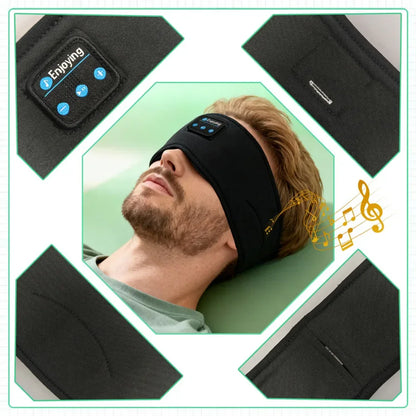 Wireless Eye Mask — Block Noise, Play Music, Sleep Deeper | Bluetooth Sports Headband for Travel & Rest