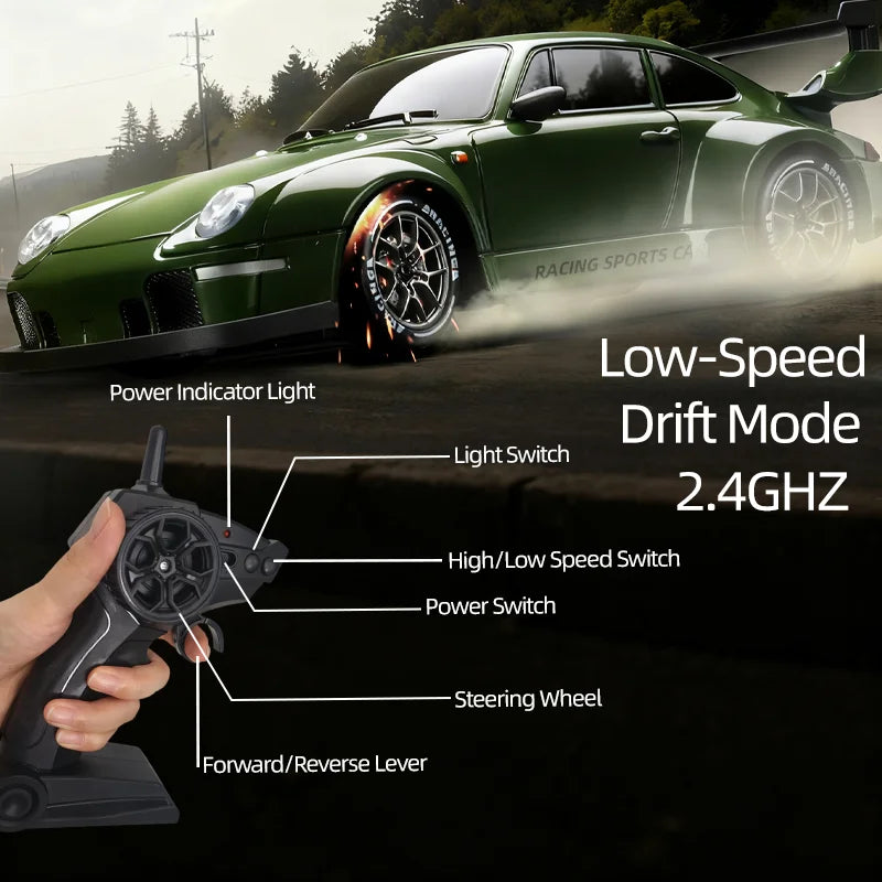 DriftStorm™ RC Car 1:10 Scale | 4WD All-Terrain Drift Racer | Brushless Motor | 60+ km/h | 2.4GHz Remote | Rechargeable