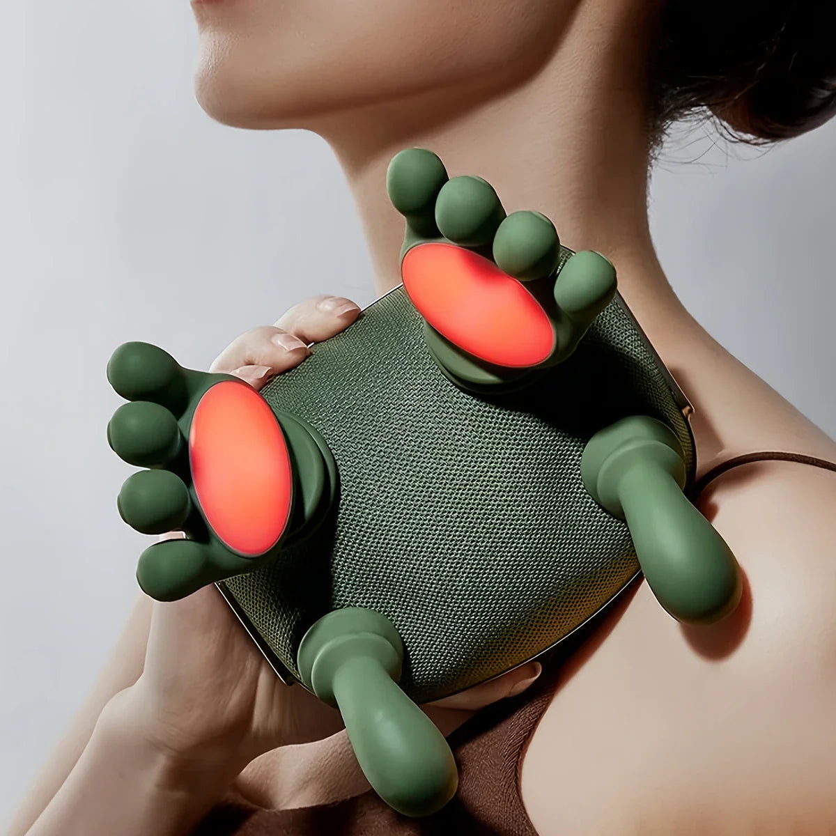 Bionic Finger Electric Neck Massager | Cordless Kneading Shiatsu Shoulder Massager | Portable Pain Relief Device for Home, Office & Travel Use