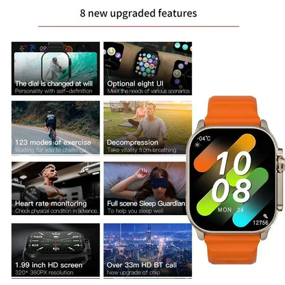 Ultra Gen 2 Smart Watch | Bluetooth Calling & AI Health Tracking | Large HD Display | Sleep Monitor, Heart Rate & Blood Oxygen | Compatible with Android & iOS