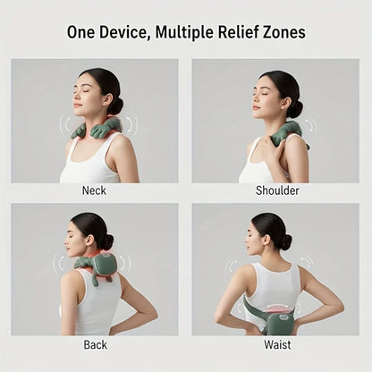 Bionic Finger Electric Neck Massager | Cordless Kneading Shiatsu Shoulder Massager | Portable Pain Relief Device for Home, Office & Travel Use