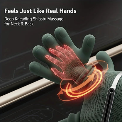 Bionic Finger Electric Neck Massager | Cordless Kneading Shiatsu Shoulder Massager | Portable Pain Relief Device for Home, Office & Travel Use