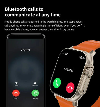 Ultra Gen 2 Smart Watch | Bluetooth Calling & AI Health Tracking | Large HD Display | Sleep Monitor, Heart Rate & Blood Oxygen | Compatible with Android & iOS