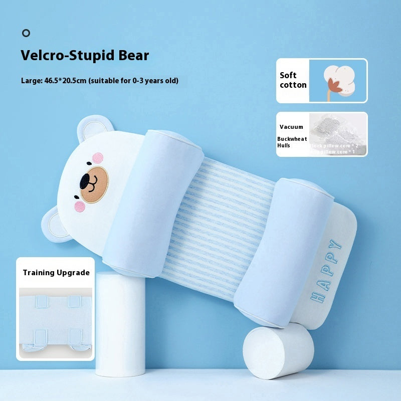 Baby Head Shaping Pillow 0-1 Year | Xiaomi Buckwheat Filling | Deformational Head Correction for Newborns | Breathable Anti-Rollover Infant Sleep Positioner
